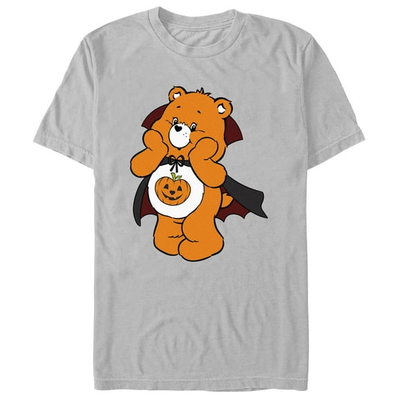 Men's Care Bears Trick-or-Sweet Bear  Graphic Tee Silver Medium