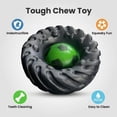 thumbnail image 3 of Tire Dog Chew Toy Treat Dispenser Indestructible Rubber Tire Toy for Small to Medium Dogs Puppy Aggressive Chewers, 3 of 7