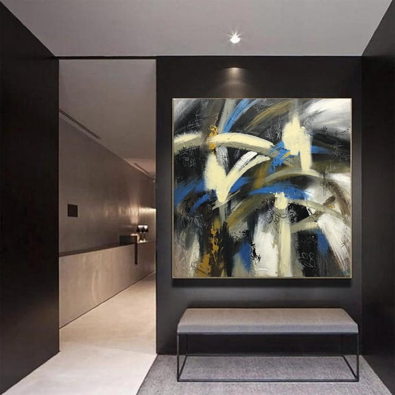 40x40" Huge Wall Art Original Artwork Colorful Wall Art Abstract Painting