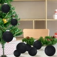 thumbnail image 6 of 46 Pcs Velvet Christmas Balls Flocked Christmas Tree Ornaments Plastic Balls Xmas Decorative Hanging Ornaments Christmas Tree Decoration (Black), 6 of 8