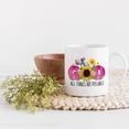 thumbnail image 2 of With God, All Things Are Possible Quote with Sunflower Art Merch Gift, White 11oz Ceramic Mug, 2 of 5