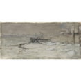 thumbnail image 2 of Adolf le Comte 24x13 Black Ornate Framed Double Matted Museum Art Print Titled: The Kruien Van De Ice on the Maas in Rotterdam (1907), 2 of 5