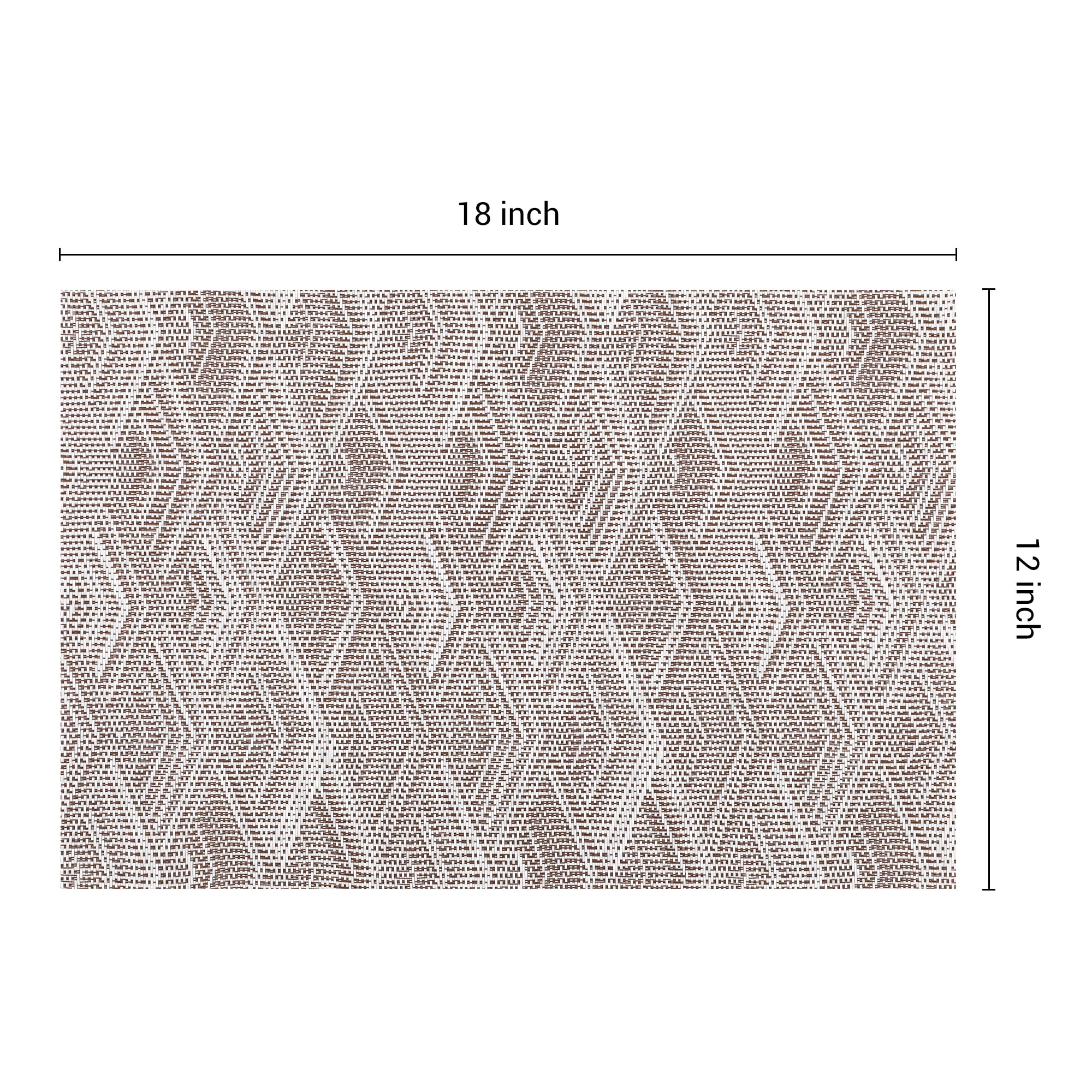 Unique Bargains Set of 8 Placemats for Dining Table Wipeable Table Mat Coffee 18x12Inch