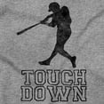 thumbnail image 2 of Funny Touch Down Baseball Swing Joke Toddler Boy Girl T Shirt Infant Toddler Brisco Brands 12M, 2 of 4