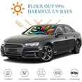 thumbnail image 3 of Awypu Plant Tropical Leaves and Monstera with Abstract Color Scheme Hawaiian Floral Elements UV Front Window Sun Shade for Car 51.18*27.59 in, 3 of 7