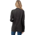 thumbnail image 5 of Cielo 1985 Women's Open Long Cardigan Sweater with Pockets - By The Simply Fashion Charcoal XL, 5 of 6