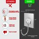 thumbnail image 3 of Estbridge - Paquete de 10 ganchos adhesivos grandes multiusos de alta resistencia con capacidad máxima de 17 kg. Ganchos de pared para colgar, grandes, impermeables, para organización., 3 of 5