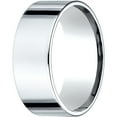 thumbnail image 1 of Mens 18K White Gold, 8.0mm Flat Comfort-Fit Wedding Band (sz 10.5), 1 of 3