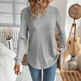 thumbnail image 4 of Babysbule Womens Hoodless Sweatshirt Casual Long Sleeve Lightweight Crewneck Pullover Loose Hem Fall Fashion Tunic Tops, 4 of 6