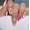 B2, variant on YTTAL Buy 2 Get 1 Free Matte Navy Blue Press On Nails, Medium Almond Fake Nails with Silver Stripe Rhinestone Design, Reusable Acrylic False Nails with Jelly Glue Nail File Buffer