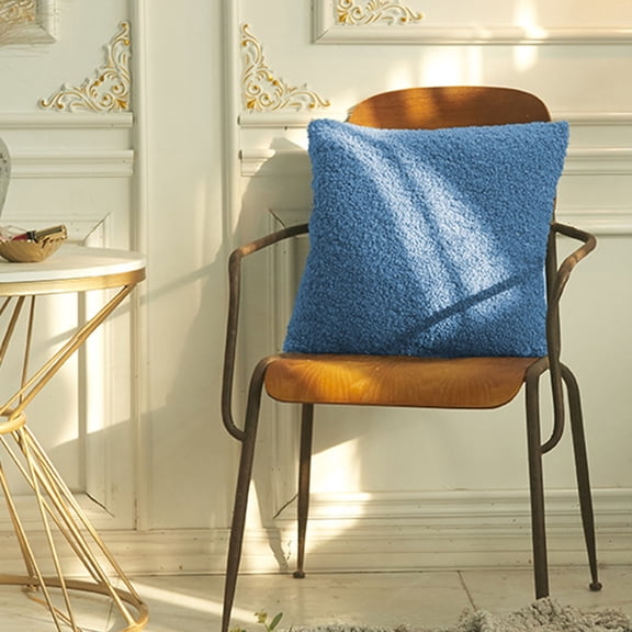 Almohada Decorativa onlyliua en Imitación rizada suave con cremallera