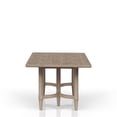 thumbnail image 5 of JERFIT Counter Height Dining Table for Kitchen, 42 Inch Breakfast Nook Table with Double Pedestal Base, Solid Wood Trestle Table in Sand Finish, 5 of 5