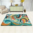 thumbnail image 1 of XMXY Whimsical Colorful Waves Area Rugs Doormat Outdoor Entrance , Facecloth Non-slip Floor Mat Rug for Living Room Kitchen Sink Area Indoor 72"x48", 1 of 9