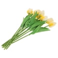 thumbnail image 4 of KAKOWELY 10 tulipanes artificiales de tacto real, ramo de tulipanes de poliuretano falso., 4 of 5