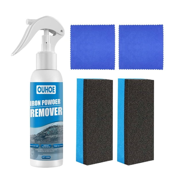 Eliminador de polvo de hierro con esponja Eliminador de óxido de automóviles Mantenimiento de automóviles (100 ml) Tmvgtek Accesorios para autos y motos