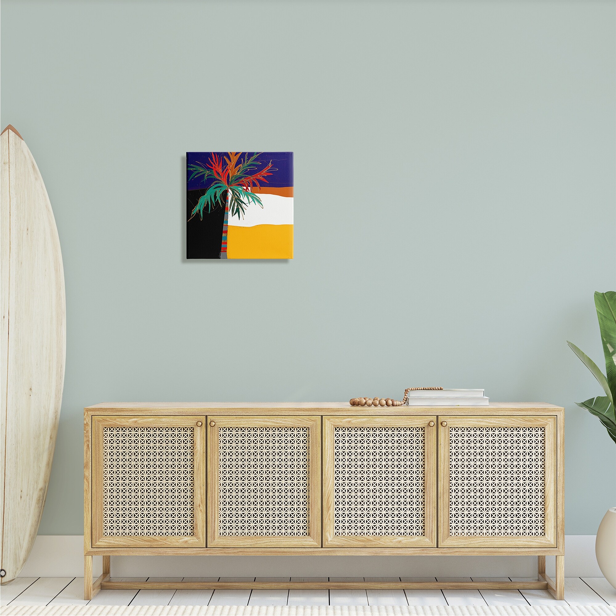 Stupell Industries Abstract Tropical Palm Tree Bold Blocked Pattern, 30 x 30,Design by Third and Wall