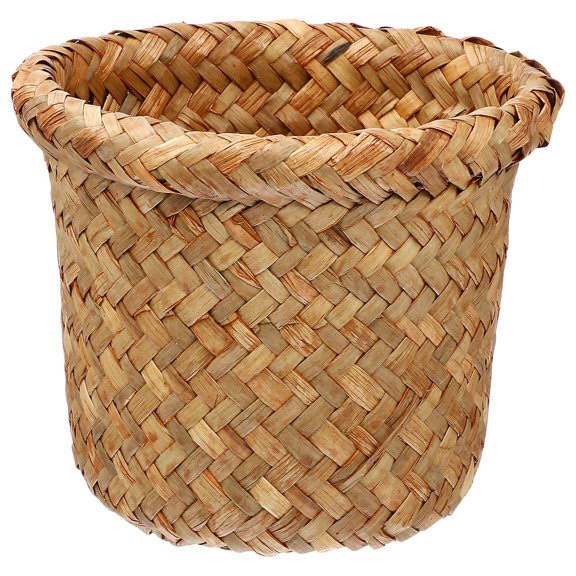 HEATSHAKING Woven Seagrass Waste Holding Basket for Home Accessory Use