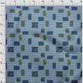 thumbnail image 3 of oneOone Polyester Lycra Grayish Blue Fabric Geometric Quilting Supplies Print Sewing Fabric By The Yard 56 Inch Wide, 3 of 4