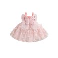 thumbnail image 2 of Elippeo Toddler Baby Girls Dress 3D Butterfly Ruched Sleeveless Layered Cami Dress Summer Casual Clothes Princess Dress, 2 of 10
