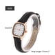 thumbnail image 4 of Reloj de pulsera Jadeshay para mujer, Reloj analógico de cuarzo, Correa de PU negra, Esfera blanca, rectangular, A, 4 of 8