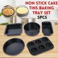 thumbnail image 1 of 8" Cake Mold Non-stick Round Cake Tins Square Baking Tray Set 6 Even Cakes Tins, 1 of 9