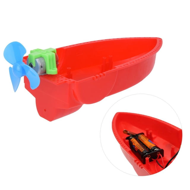 Noref Electronic Toy,Aerodynamic Boat,DIY Assemble Aerodynamic Boat Model Wind Power Speedboat Children Electronic Toy