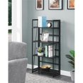 thumbnail image 2 of Pemberly Row Folding Four-Tier Bookshelf in Black Wood Finish, 2 of 11