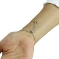 thumbnail image 4 of Brilliant-cut Cubic Zirconia Tennis Slider Bracelet, Silver, 4 of 5