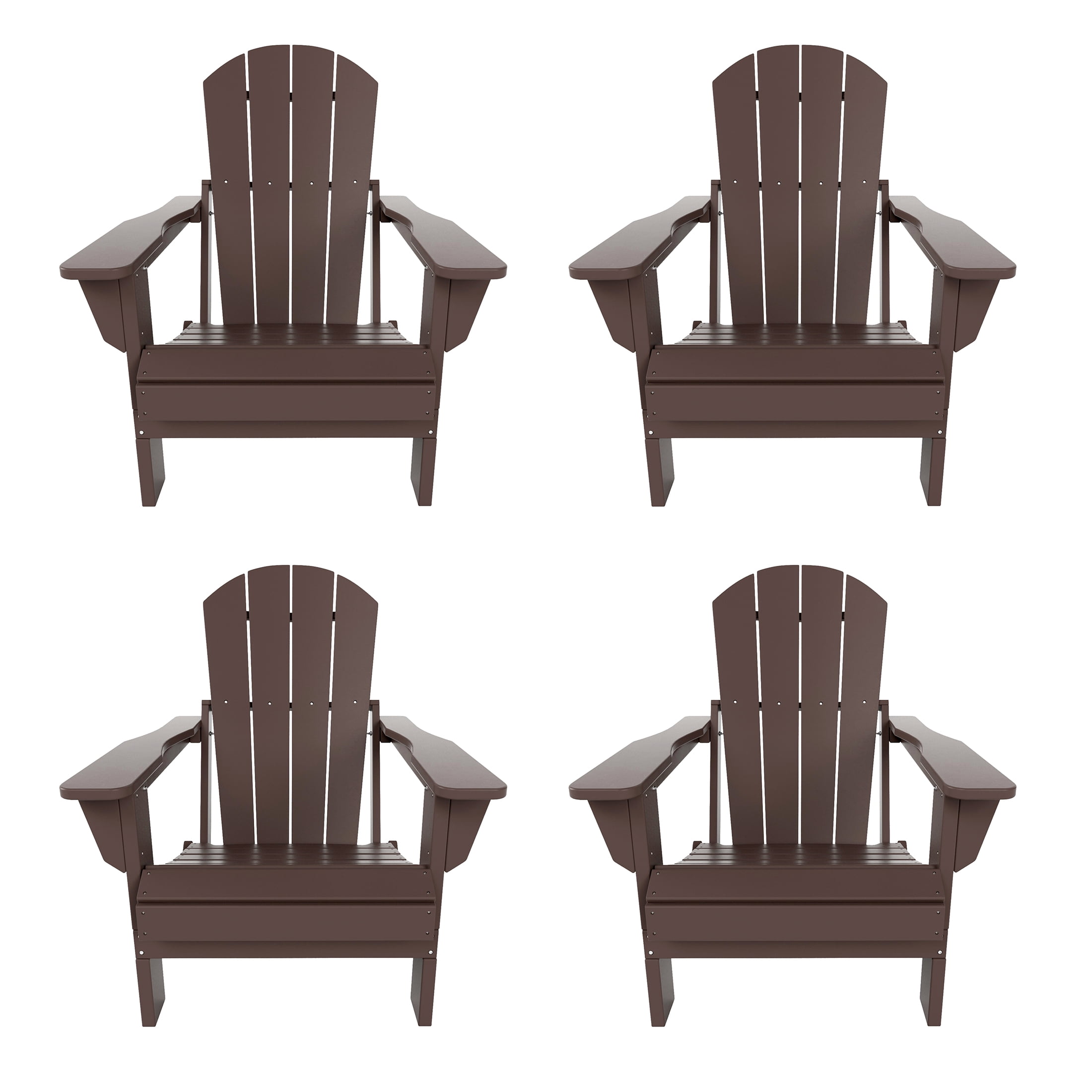 Paradise Outdoor Folding Poly Adirondack Chair (Set of 4)