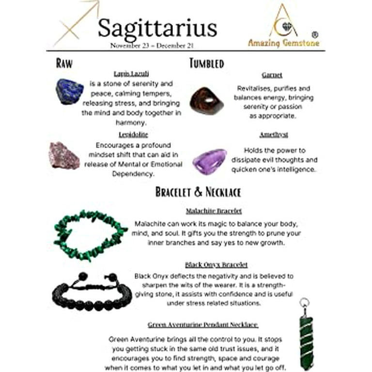 Sagittarius zodiac deals stone