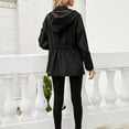 thumbnail image 6 of Cheers.US Women's Long Raincoat with Hood Outdoor Lightweight Windbreaker Rain Jacket Waterproof, 6 of 7