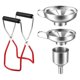 thumbnail image 1 of Kit de enlatado con abrazadera de embudo de acero inoxidable, elevador de tarros, pinzas antideslizantes, herramienta de cocina para el hogar, 1 of 9