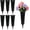 6Pcs-Black, variant on 6Pcs/Set Cemetery vase with Included for DIY Artificial Flowers Plastic Cone Style with Detachable Spike