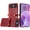 Red, variant on Stylish Floral Case for Motorola Razr 2024 with Strap - Black