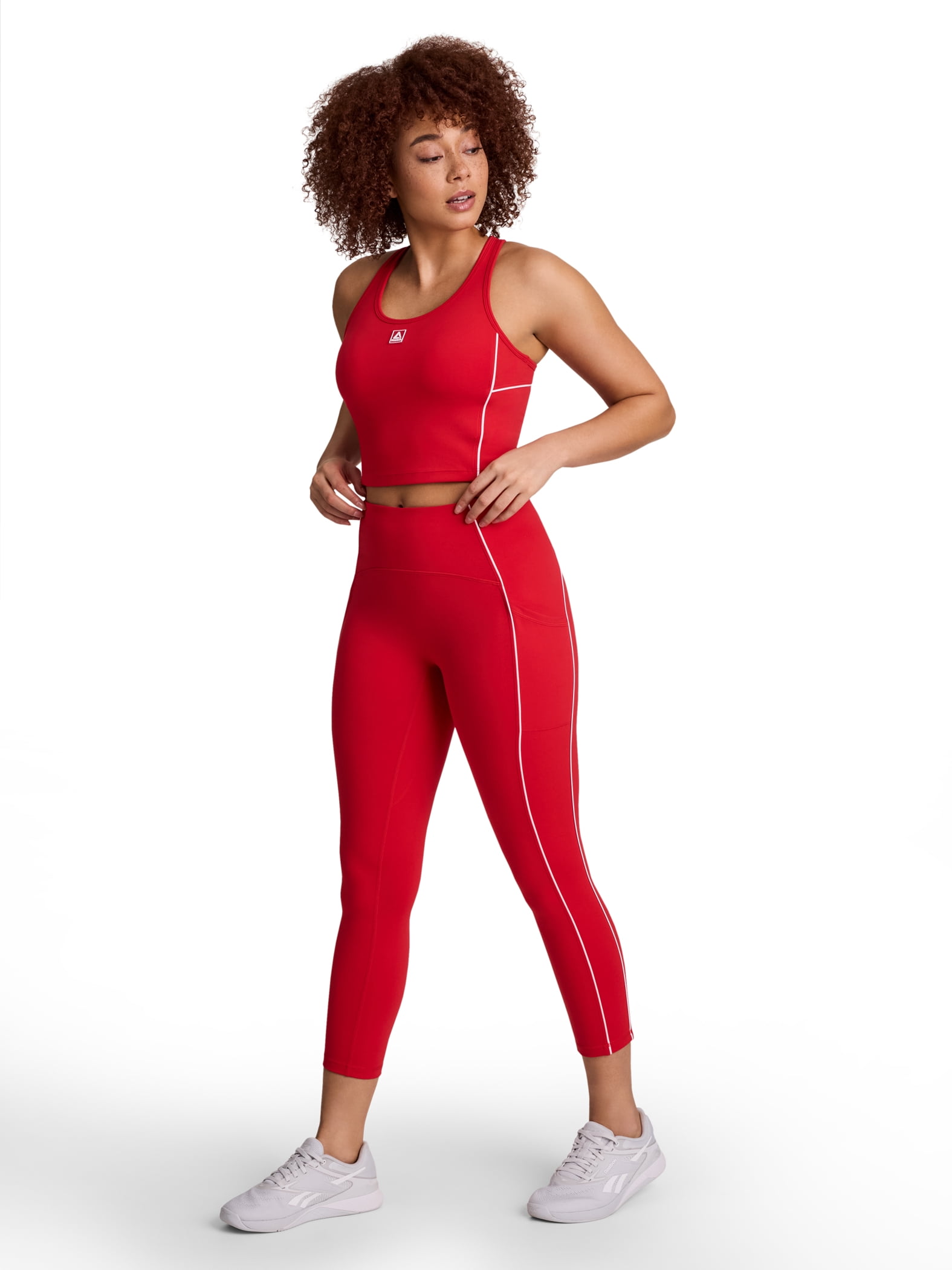 Reebok Women's Team Player Cropped Bra Tank with Removable Cups