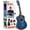 Blue, variant on Pyle Beginner 6-String Acoustic Guitar Kit – Full-Size Guitar with Picks, Strap, Tuner & Gig Bag, Complete Starter Set for Easy Learning (Pink)