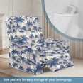 thumbnail image 4 of Renewold Hawaii Palm Tree Blue Recliner Seat Cover Comfy Couch Slipcover 4 Pieces Stretch Recliner Chair Cover Fitted Reclining Chair Slipcover with Elastic Bottom and Pocket, 4 of 8
