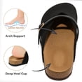 thumbnail image 4 of Ecetana Womens Suede Mules Cork Footbed Sandals Casual Slip On Clogs with Adjustable Belt Buckle, 4 of 7