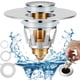 thumbnail image 1 of Tapón de desagüe para lavabo con núcleo de cobre | Filtro antiolores e insectos | Filtro antiobstrucción para fregadero de baño, cocina y lavabo, 1 of 9
