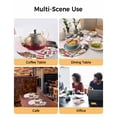 thumbnail image 2 of 13 Inch Round Placemats Set of 6, Pink Snowman Christmas Non Slip Heat Insulation PP Table Mats, Winter Snowflake Xmas Gifts Washable Place Mats for Kitchen Dining Party Table Decor, 2 of 7