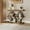 Vintage Brown, variant on 3-Tier Industrial Console Table with Diamond Metal Frame Open-Shelf Entryway Accent Table for Foyer, Hallway, or Living Room Storage，Black