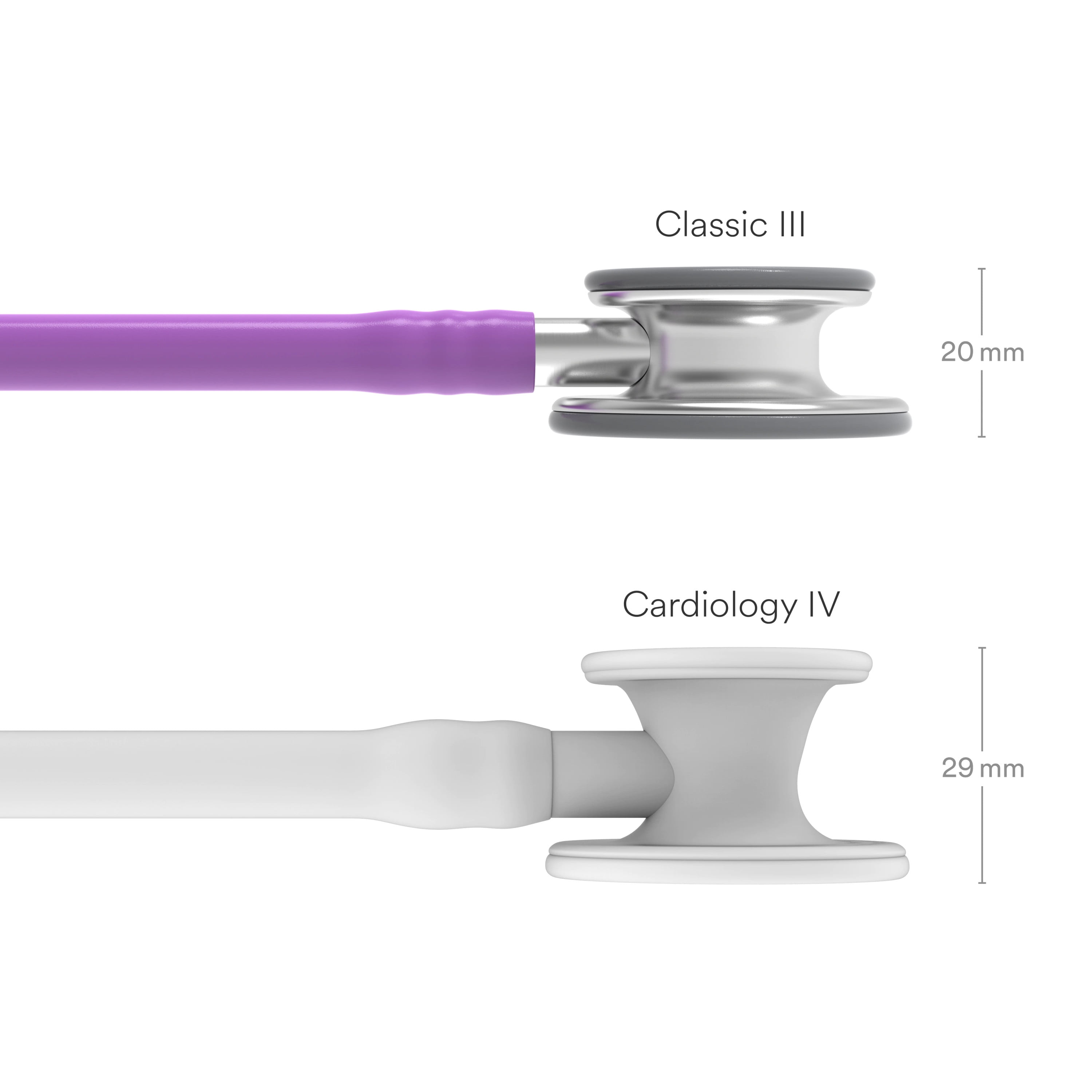 3M Littmann Classic III Monitoring Stethoscope, 5832, Stainless Steel Chestpiece, 27" Lavender Tube