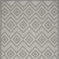 thumbnail image 4 of 4' X 6' Silver Grey Argyle Indoor Outdoor Area Rug, 4 of 6