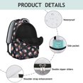 thumbnail image 4 of Pioneer Flower Floral Print Pattern Backpack for School, Cute School Bag with Adjustable Shoulder Straps and Padded Back, 15.3"x11"x7.1", 4 of 5