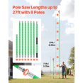 thumbnail image 2 of VEVOR Manual Pole Saw Extendable Pole Tree Pruner 3.87 - 27 ft with Scissors, 2 of 9