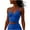 Blue B, variant on Womens Workout Tank Tops Halter Neck Quick Dry Backless Pleated Stretchy Crop Tops Solid Color Gym Running Activewear
