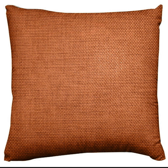 Faux Burlap Woven Texture Throw Pillow/Sham Cushion Cover Dark Orange
