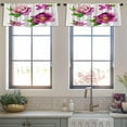 thumbnail image 3 of LALILO Kitchen Curtain Valance Botanical Beautiful Rod Pocket Window Curtain 52"x 18" Set of 2, 3 of 7