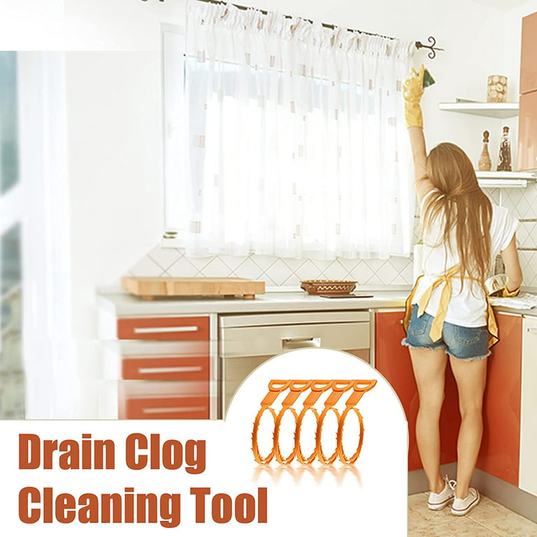 Sink Snake Drain Clog Remover Tool, Drain Cleaner Hair Clog