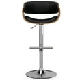 thumbnail image 3 of Simpli Home Amery Adjustable Swivel Bar Stool In Black Vegan Faux Leather, 3 of 12